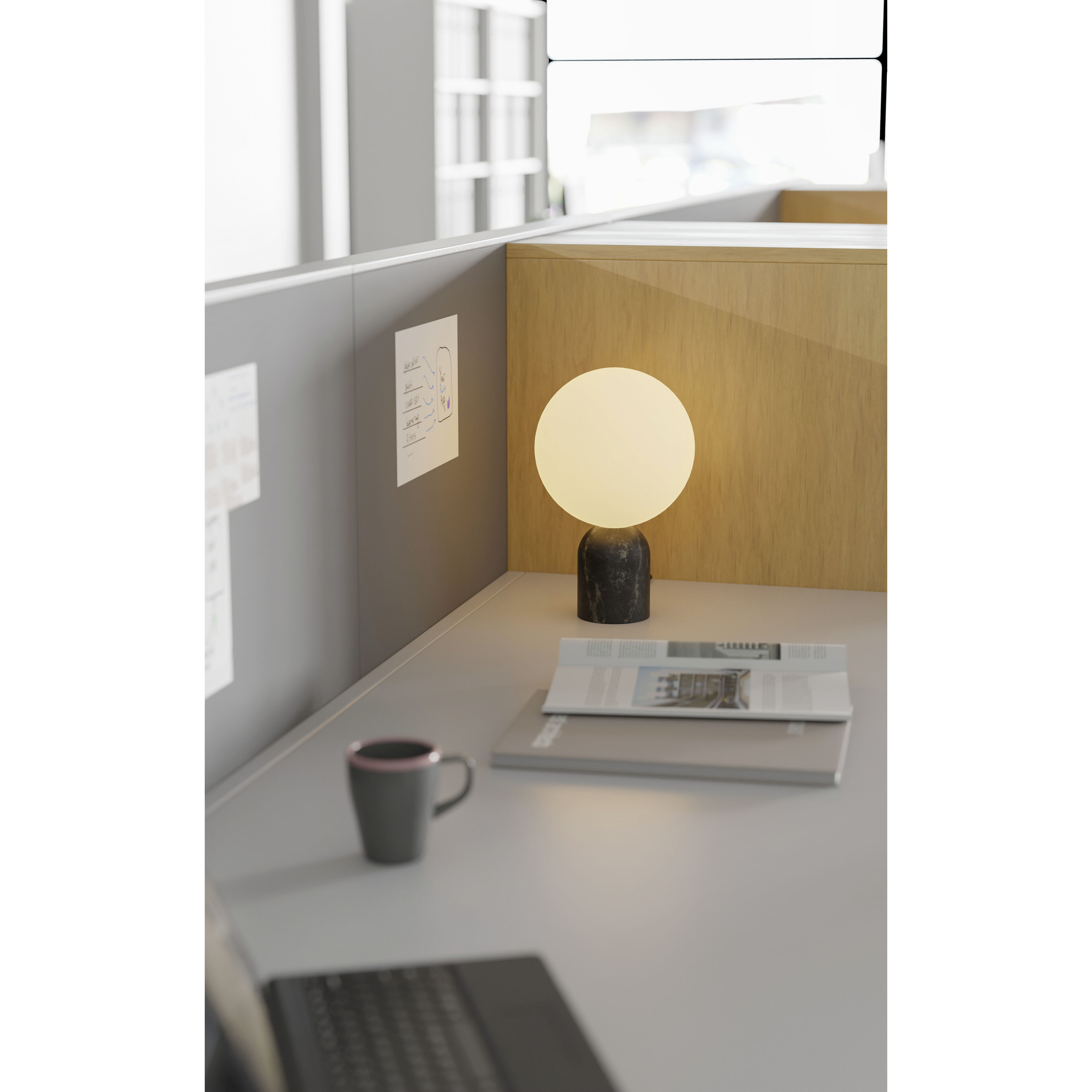 Dude 12.65 inch 7 watt Marquina Black Table Lamp Portable Light